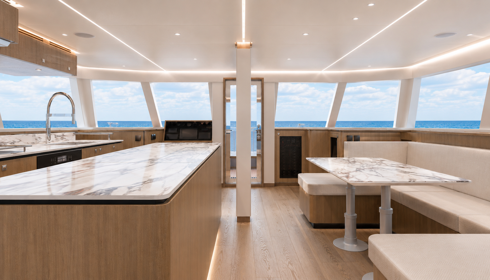 Galley and salon, looking forward